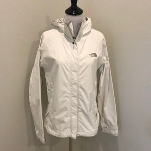 North Face White HyVent DT raincoat size S